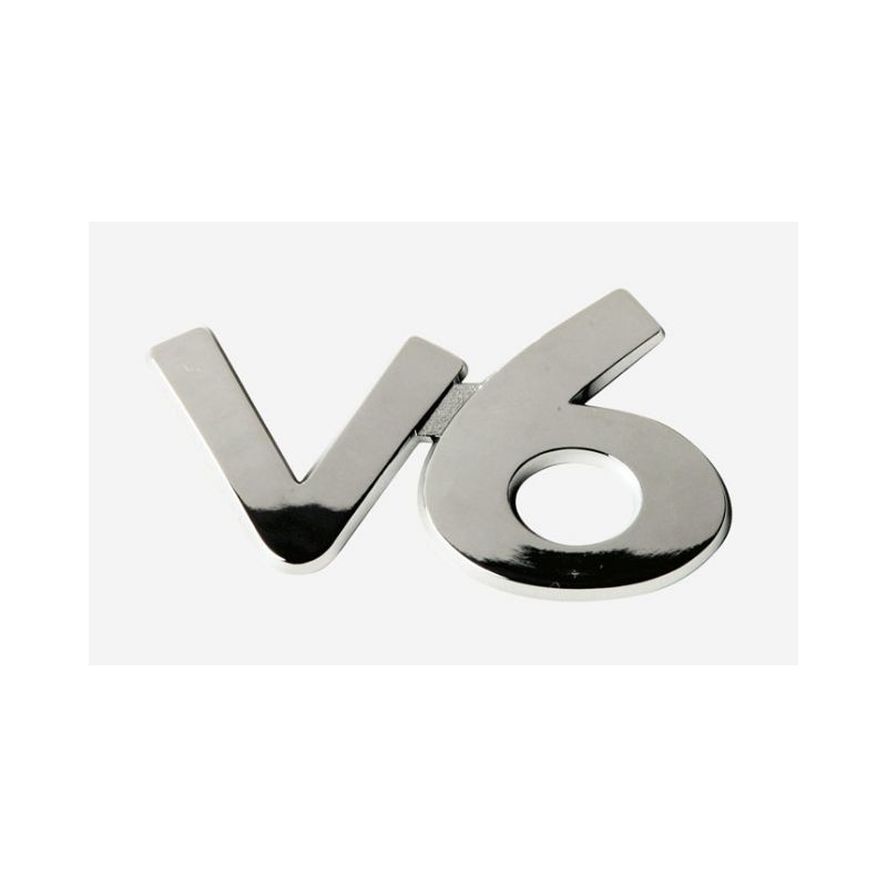 Emblema V6 Cromato