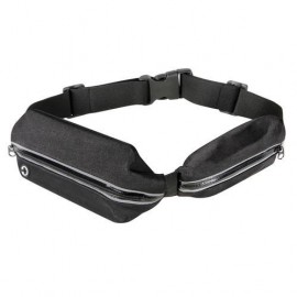 Sport Pouch Fascia marsupio da sport con doppia tasca Nero