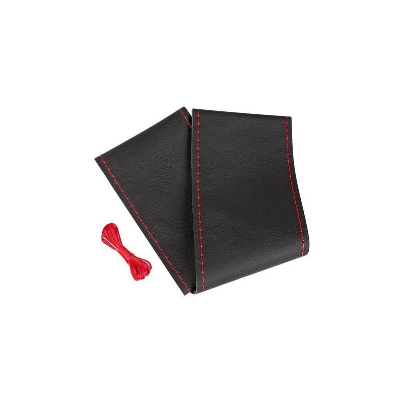 Premium Lampa Coprivolante in pelle L Ø 37/39 cm Nero/Rosso Premium Lampa Coprivolante in pelle L Ø 37/39 cm Nero/Rosso