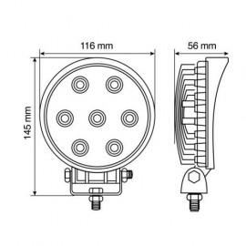 Lampa WL-1 Faro ausiliario a 7 Led 10/30V Bianco