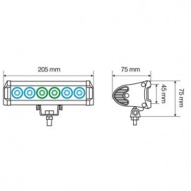 Lampa WL-5 Faro ausiliario a 6 Led 10/30V Bianco Lampa WL-5 Faro ausiliario a 6 Led 10/30V Bianco