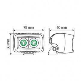 Lampa WL-9 Faro ausiliario a 2 Led Cree 10/30V Bianco Lampa WL-9 Faro ausiliario a 2 Led Cree 10/30V Bianco