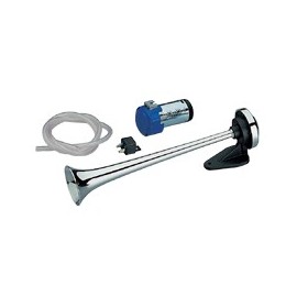 Tromba elettropneumatica singola 24V cromata