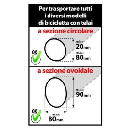 Lampa N50100 Bike-One porta bicicletta in acciaio - Nero