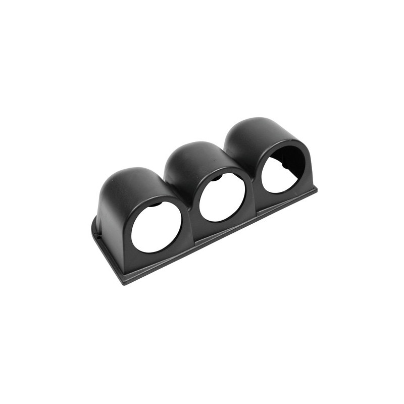 Portastrumenti cruscotto 3 fori (52 mm) - Nero