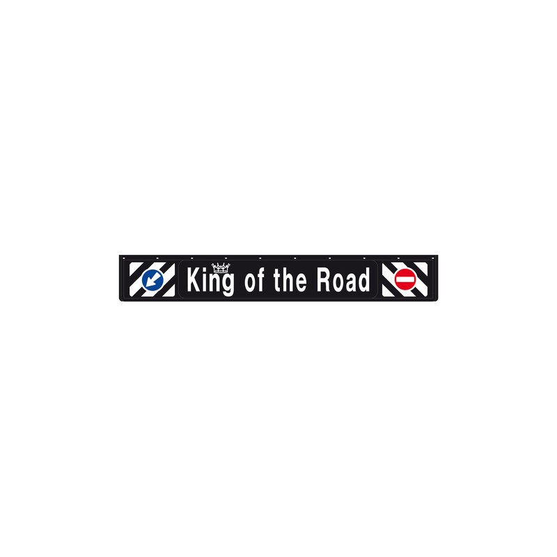 Paraspruzzo lungo in pvc, segnaletica in rilievo - 240x35 cm - Nero - King of the road