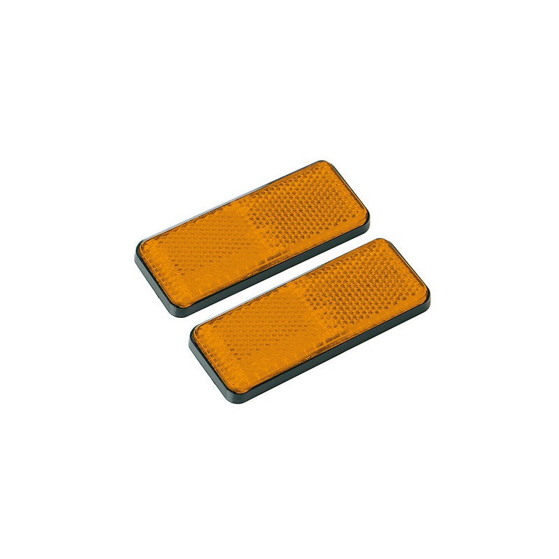 Euro-Norm, catarifrangenti rettangolari - 90x35 mm - Arancio