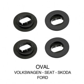 Clip fissaggio tappeti, set 4 pz - Ovale - Volkswagen, Seat, Skoda, Ford