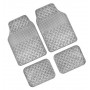 Chrome-Carbon, serie tappeti universali in pvc 4 pezzi