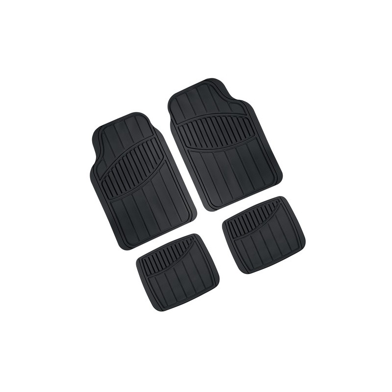 Kyoto, serie tappeti universali in pvc 4 pezzi - Nero Kyoto, serie tappeti universali in pvc 4 pezzi - Nero