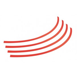 Rim-Stickers, profili adesivi ruota - Taglia 2 - Rosso