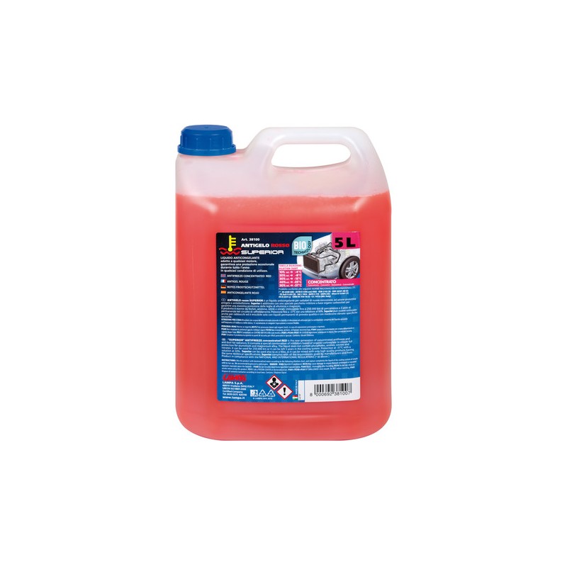 Superior-Rosso, liquido antigelo concentrato - 5000 ml