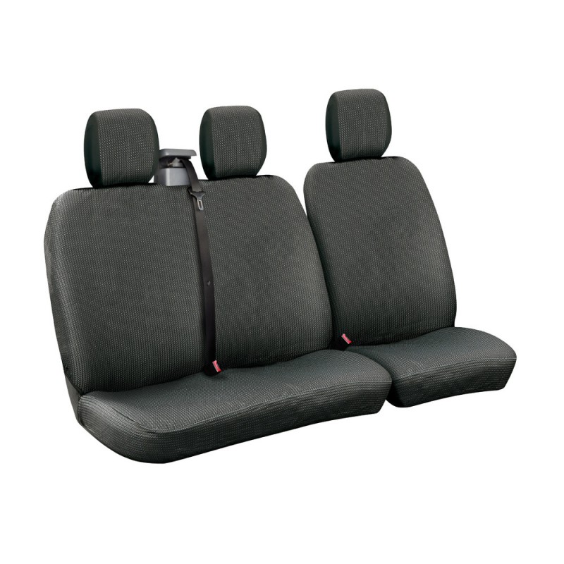 Dots-2, set fodere per furgone con avvolgicintura - Nero/Grigio