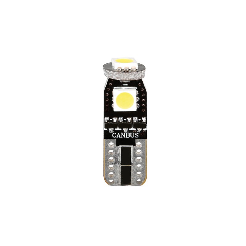 12V Hyper-Led 9 - 3 SMD x 3 chips - (T10) - Trifocus - W2,1x9,5d - 2 pz - Scatola - Bianco - Doppia polarità - Resistenza incor 12V Hyper-Led 9 - 3 SMD x 3 chips - (T10) - Trifocus - W2,1x9,5d - 2 pz - Scatola - Bianco - Doppia polarità - Resistenza incor