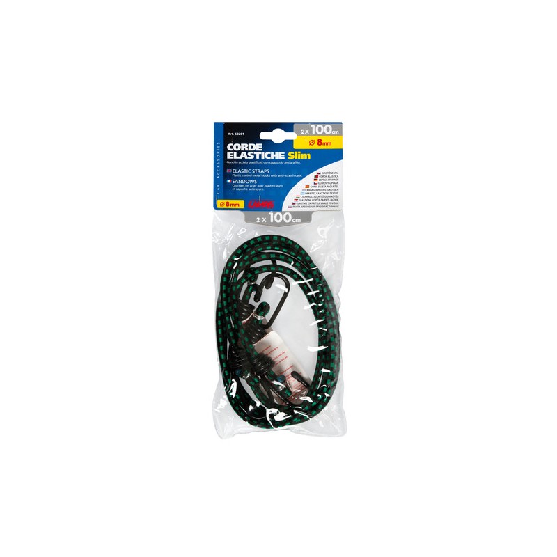 Corde elastiche slim - Ø 8 mm - 2x100 cm Corde elastiche slim - Ø 8 mm - 2x100 cm