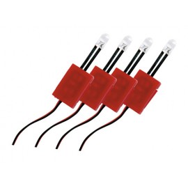Set 4 Led ad incasso, 12V - Ø 5 mm - Viola