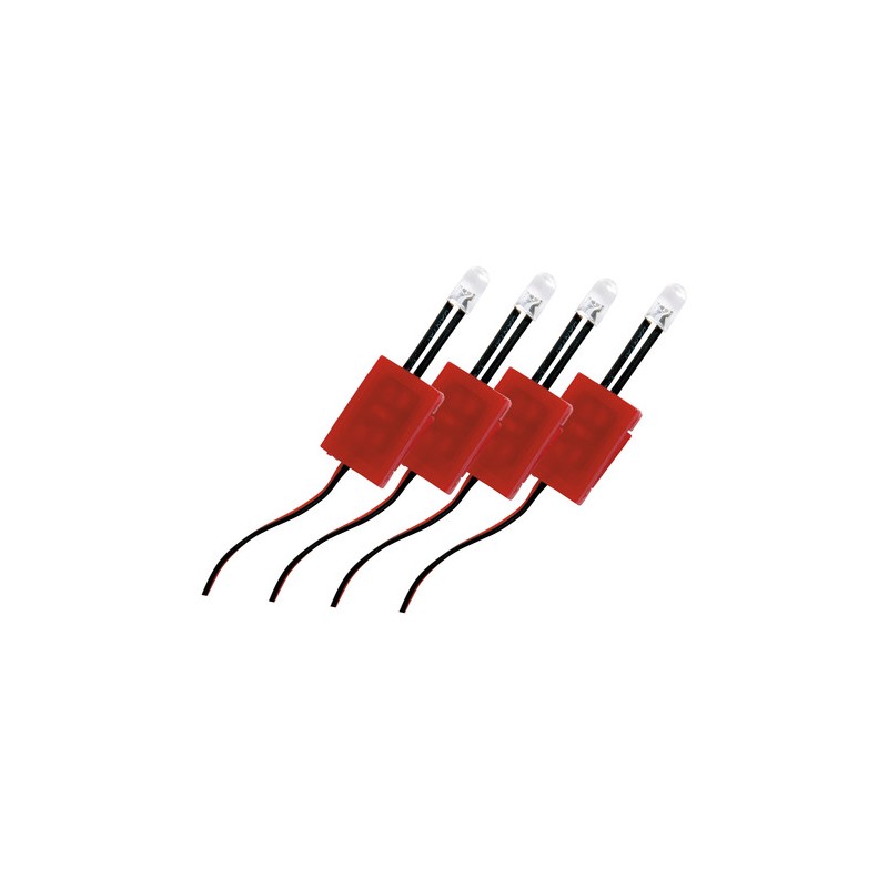 Set 4 Led ad incasso, 12V - Ø 5 mm - Viola