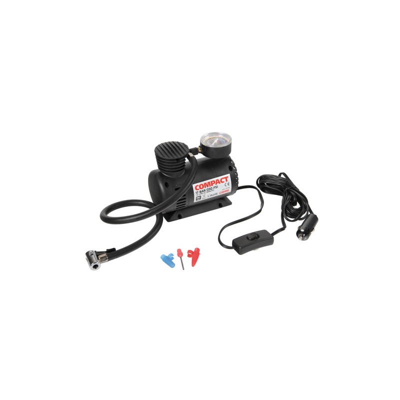 Compact, compressore 12V con manometro Compact, compressore 12V con manometro
