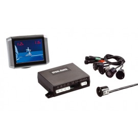 PTSV402, kit 4 sensori parcheggio con telecamera e monitor, 12V