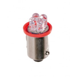 24V Micro lampada 4 Led - (T4W) - BA9s - 2 pz - D/Blister - Rosso