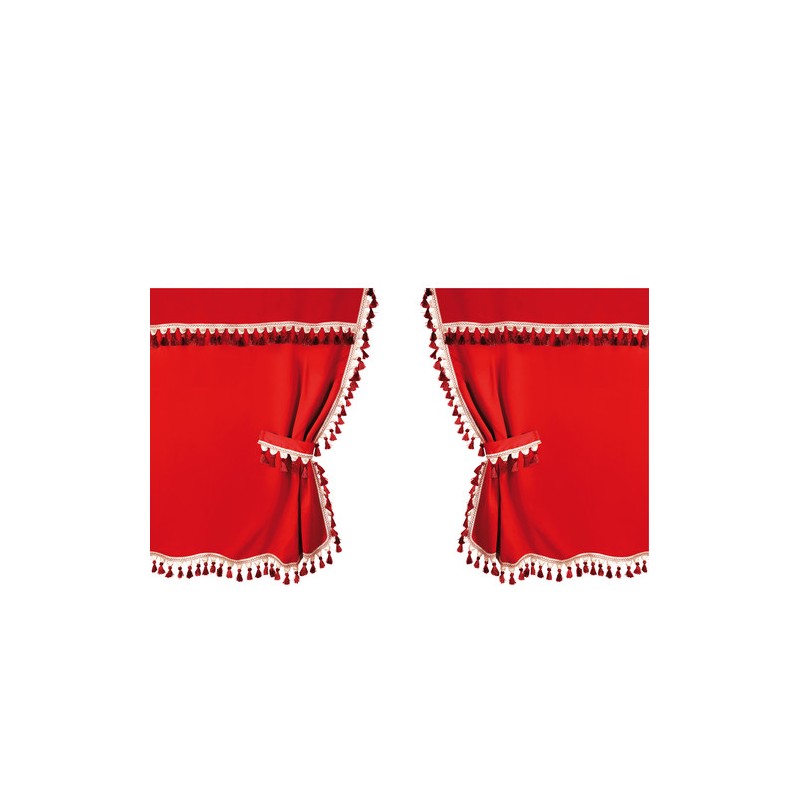 Oscura, tende centrali per camion, cabina standard - Rosso