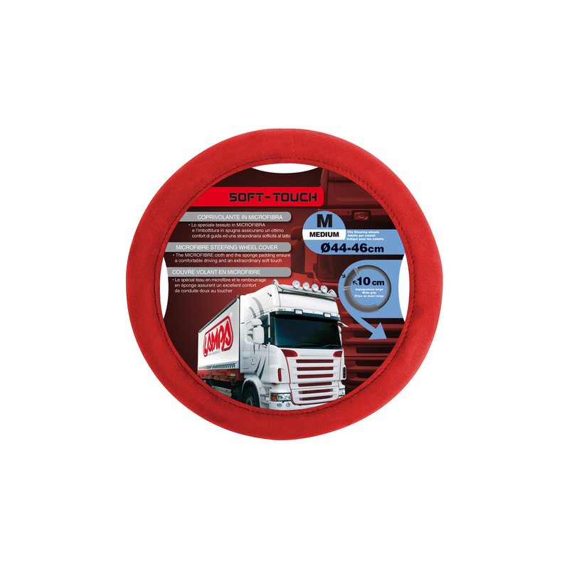 Soft Touch, coprivolante - M - Ø 44/46 cm - Rosso