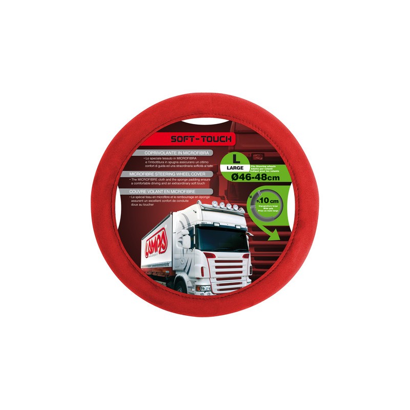 Soft Touch, coprivolante - L - Ø 46/48 cm - Rosso