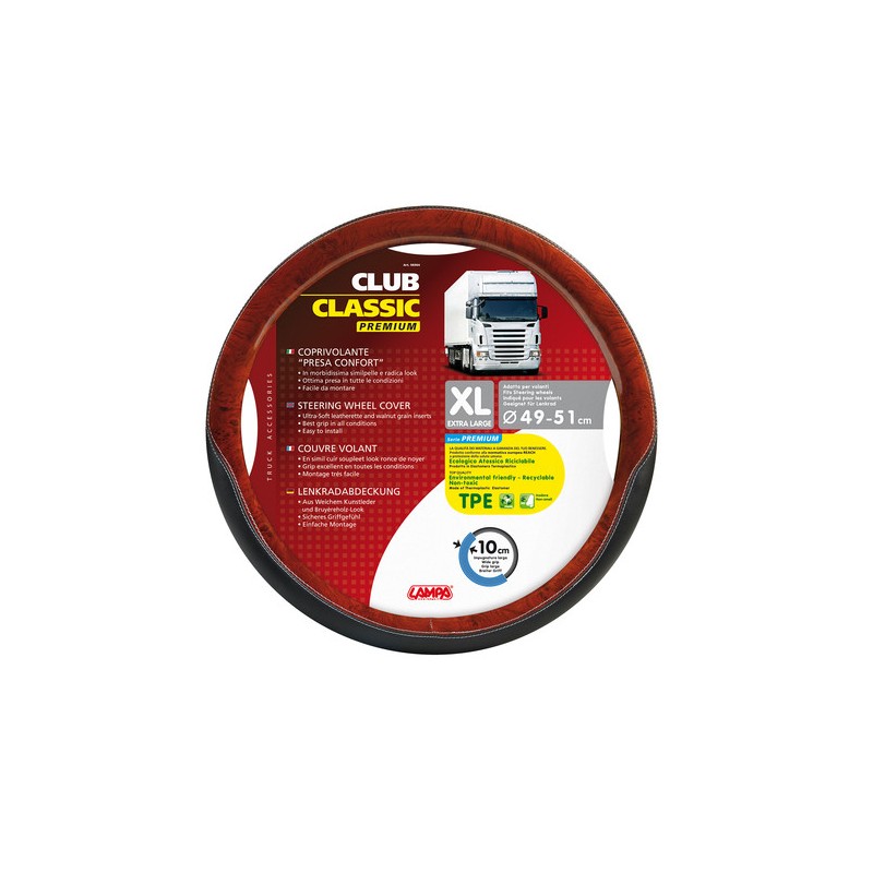 Club Classic, coprivolante presa confort in TPE - XL - Ø 49/51 cm
