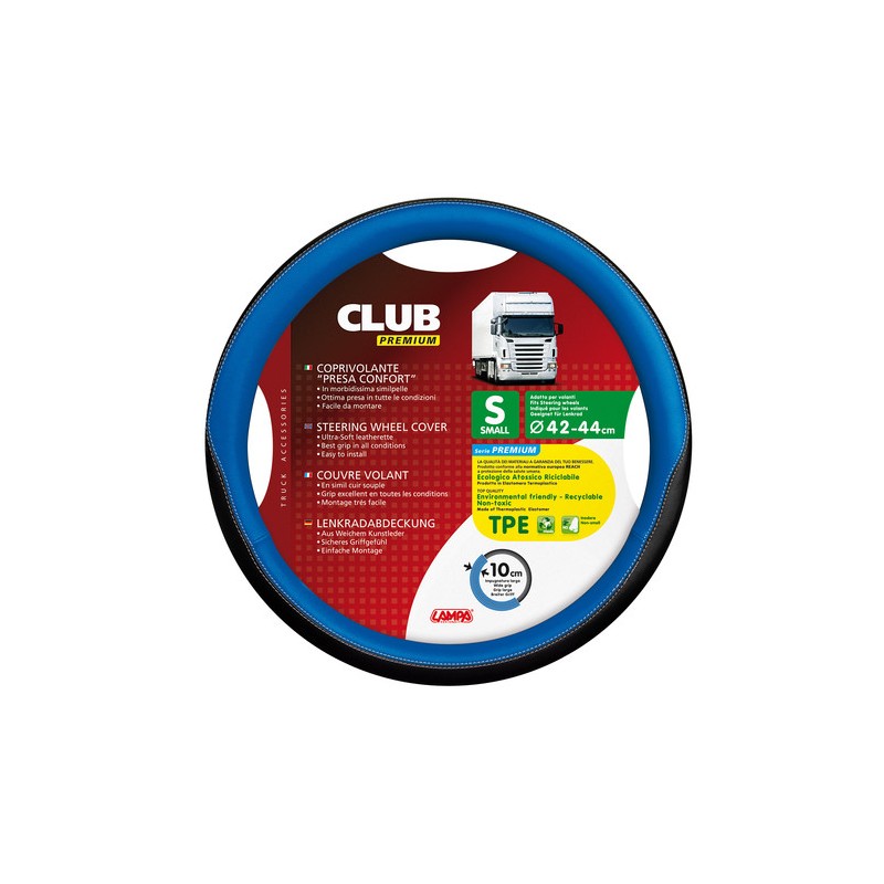 Club, coprivolante presa confort in TPE - S - Ø 42/44 cm - Blu Club, coprivolante presa confort in TPE - S - Ø 42/44 cm - Blu