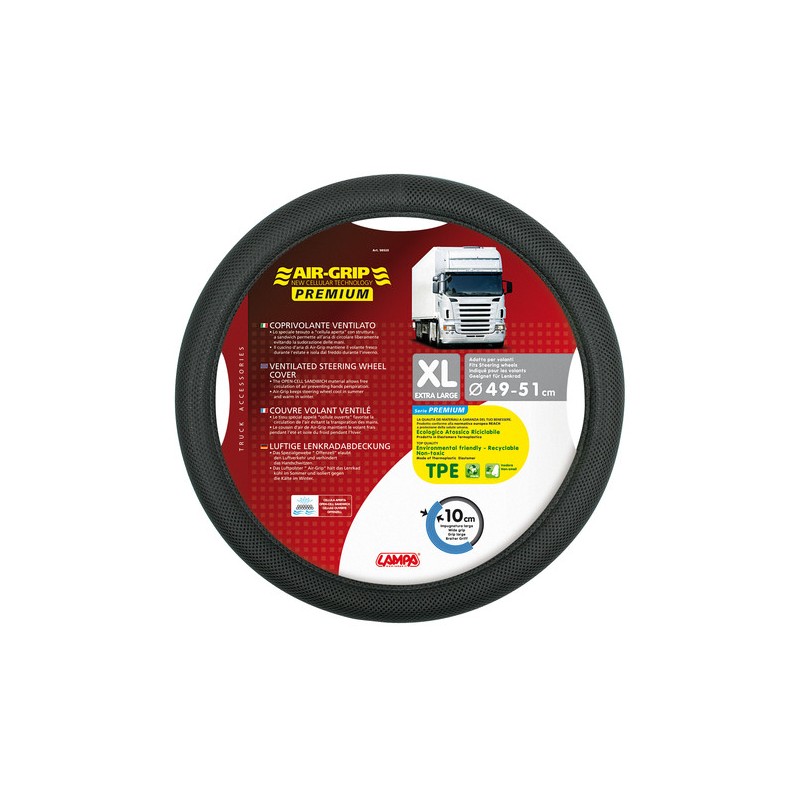 Air-Grip, coprivolante ventilato in TPE - XL - Ø 49/51 cm