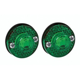 Coppia luci ingombro a 1 Led, 24V - Verde