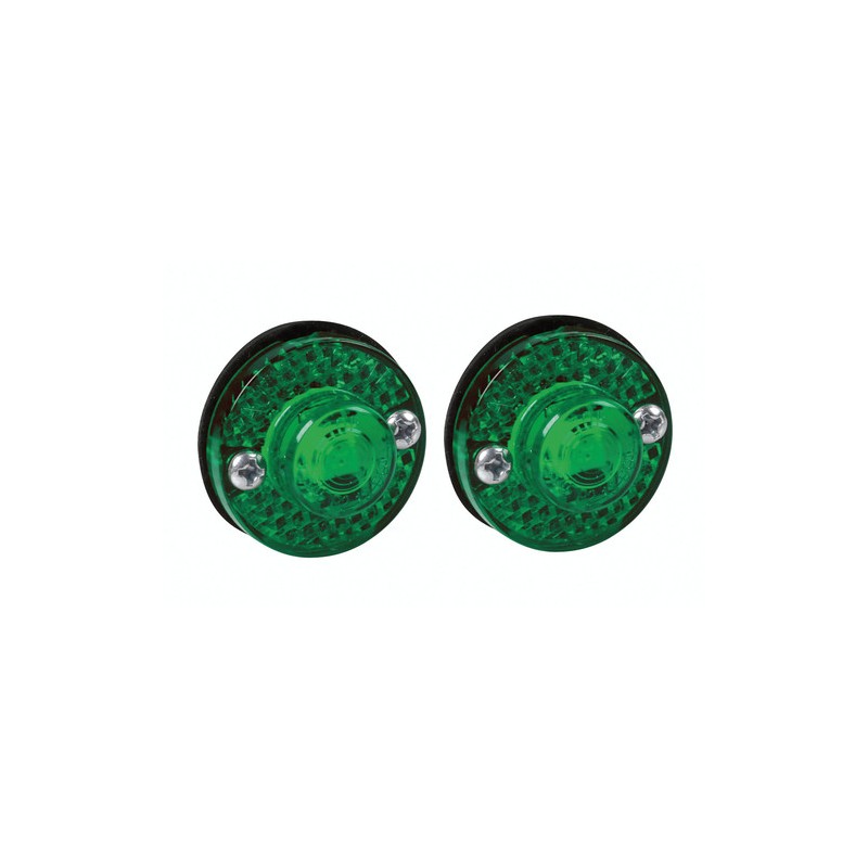 Coppia luci ingombro a 1 Led, 24V - Verde Coppia luci ingombro a 1 Led, 24V - Verde
