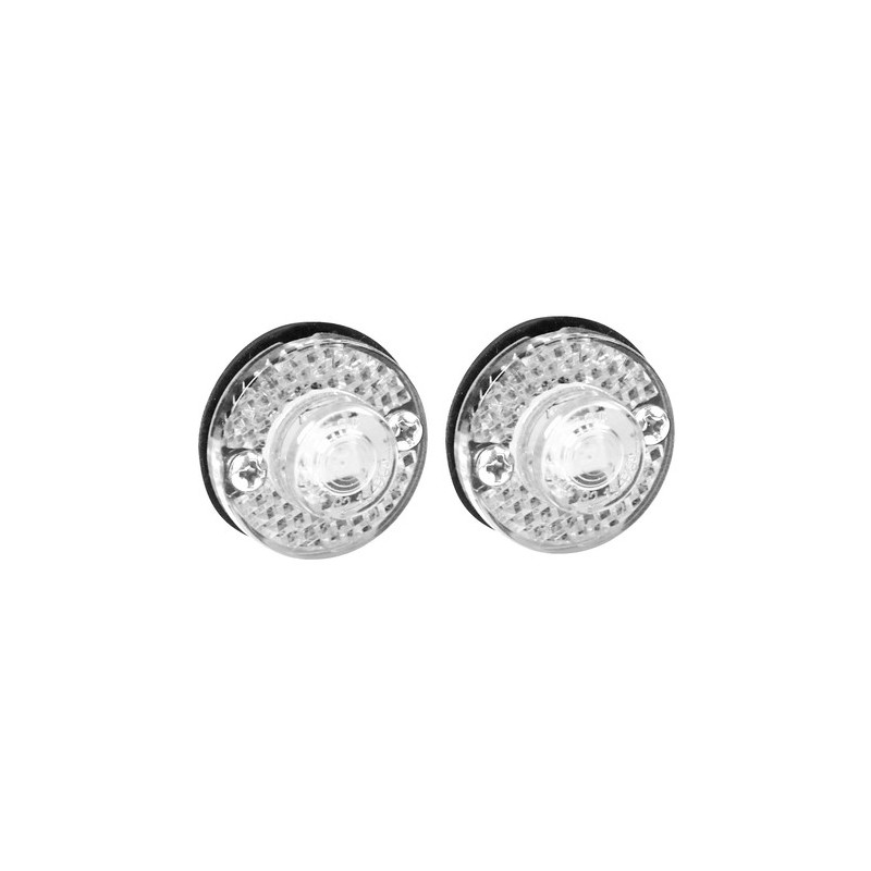 Coppia luci ingombro a 1 Led, 24V - Bianco