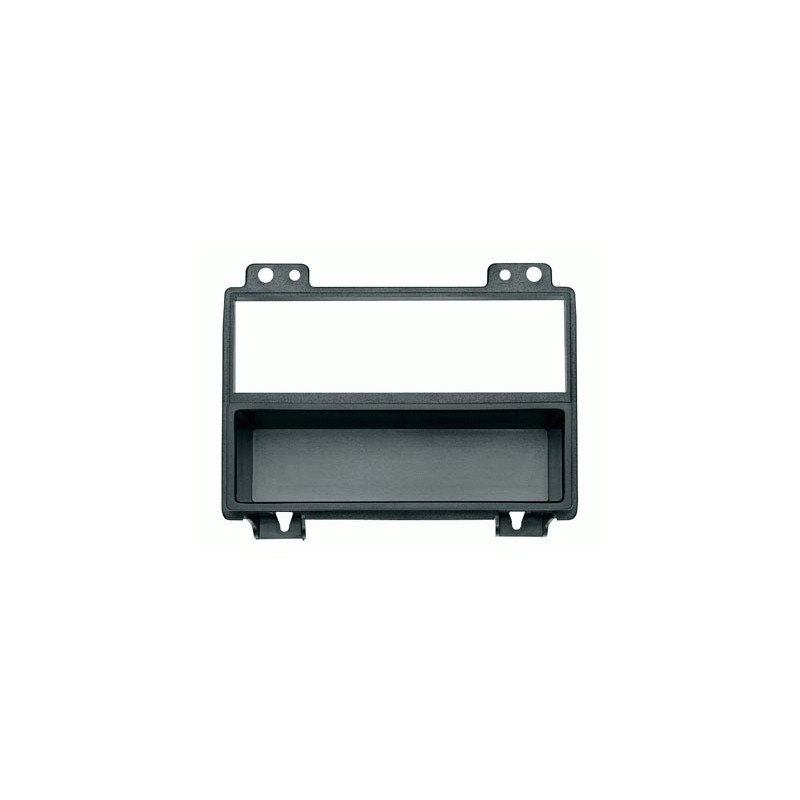 Mascherina con foro ISO 2ISO Nero Ford Fiesta 2002 ► 2005 Fusion ► 2005 Transit 2006 ► 2007