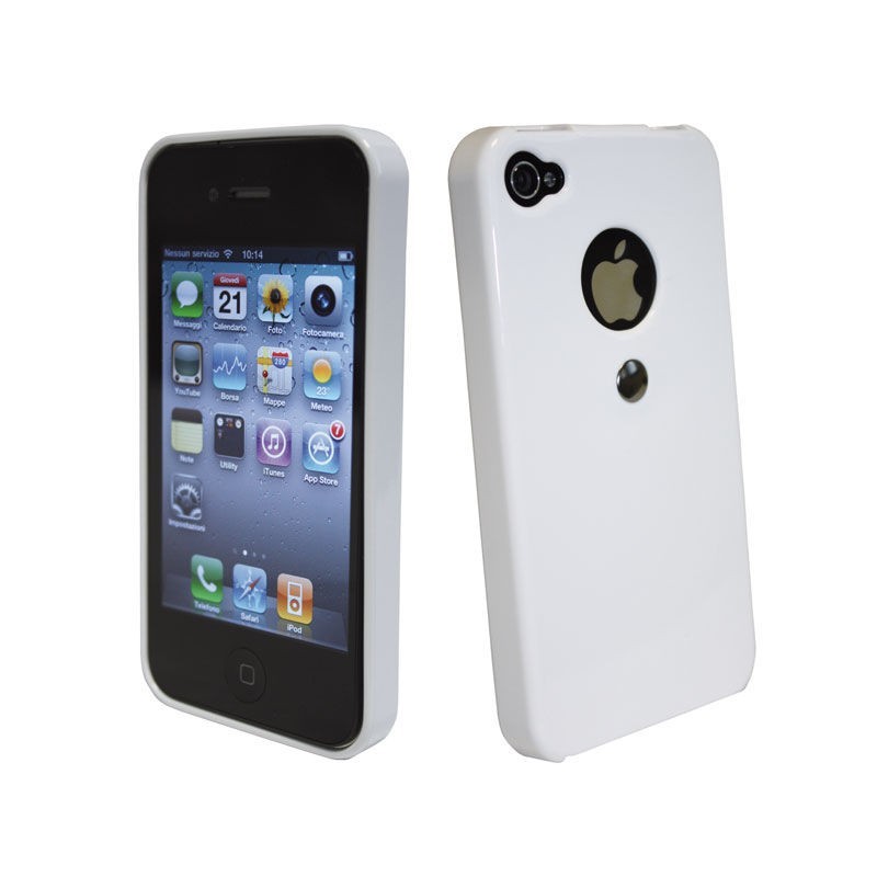 Cover X-Case Tetrax per iPhone 4 Pearl Effect White