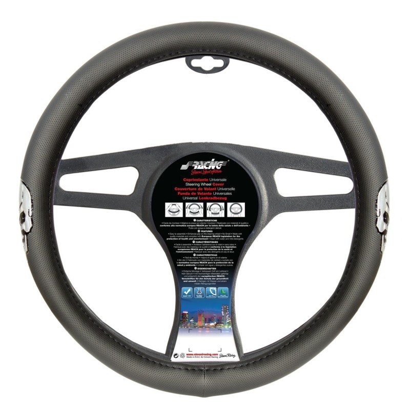 Coprivolante Silver Skull Outlet Ø 37-39mm - SIMONI RACING Coprivolante Silver Skull Outlet Ø 37-39mm - SIMONI RACING