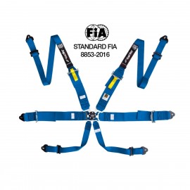 cintura di sicurezza 6 punti (HANS) omologata FIA ECE blu/blue