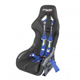 Kit omologato FIA completo di sedile, staffa e cinture blu/blue