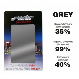 Pellicola grigio (raggi UV schermati: 99% - calore schermato: 35% - trasparenza: 40%) 76x300 cm.