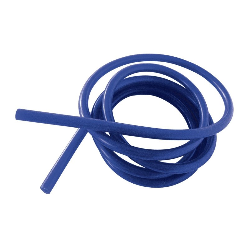 tubo in silicone lunghezza 2 m-Ø esterno 10 mm.-Ø interno 5 mm blu/blue