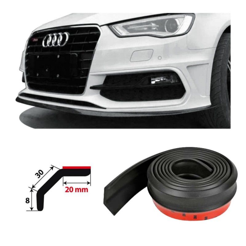 Universal bumper strip carbon look L. 2,5 mt / H. 43mm