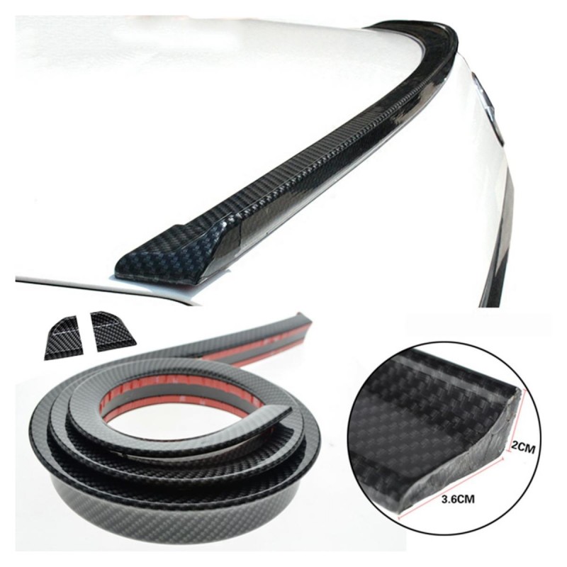 Spoiler adesivo da baule carbon look L. 1,38 mt / H. 18mm Spoiler adesivo da baule carbon look L. 1,38 mt / H. 18mm