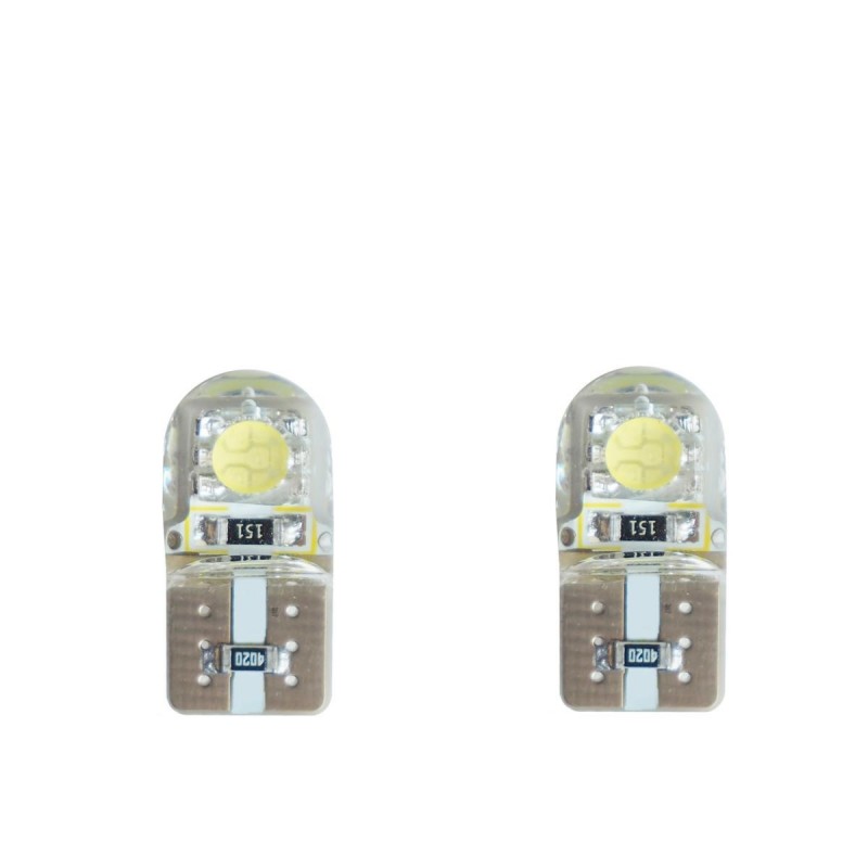 Kit 2 T10 silicon 2 led 6000K-80LM-12v
