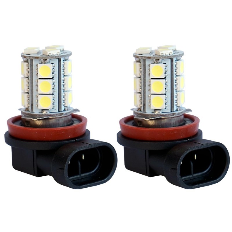LED SERIES kit 2 lampadine tipo H8 12V 18 led / kit of 2 bulbs type H8 12V 18 leds
