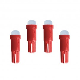 T10 kit 4 lampadine T3 a led / T3 led bulb-kit 4 pcs rosso/red