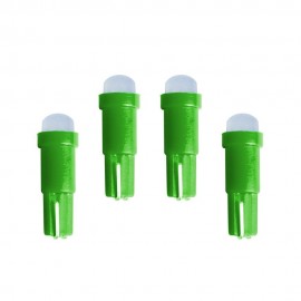 T10 kit 4 lampadine T3 a led / T3 led bulb-kit 4 pcs verde/ green