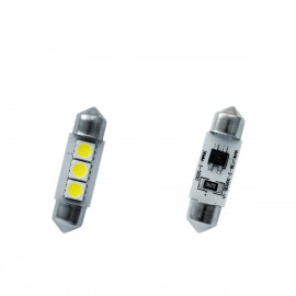 36mm kit 2 lampadine a 3SMD led superbianco