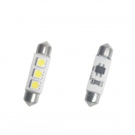 39mm kit 2 lampadine a 3SMD led superbianco