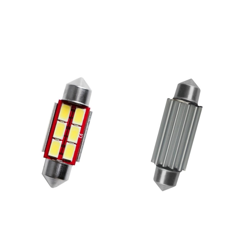 39mm kit 2 lampadine 6smd led canbus no polarity 6000K