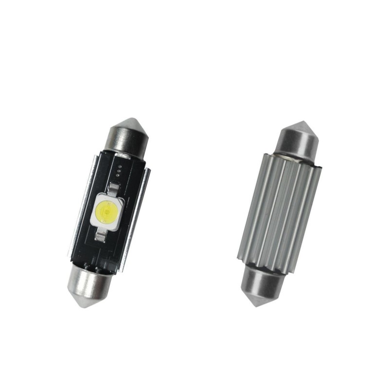 36mm kit 2 lampadine 1smd led canbus no polarity 6000K